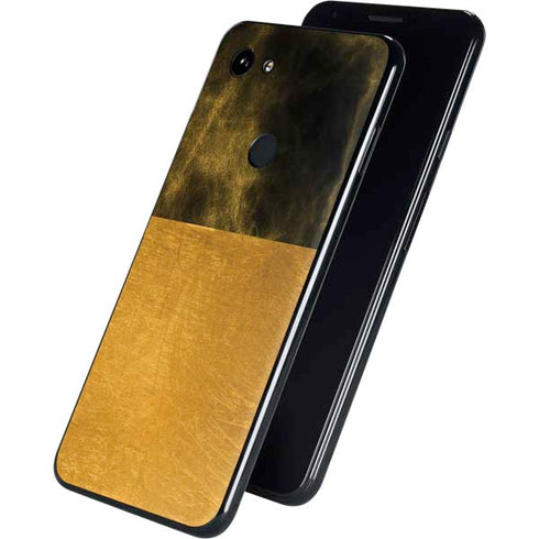Black and Gold Split Marble Google Pixel 3a Skin